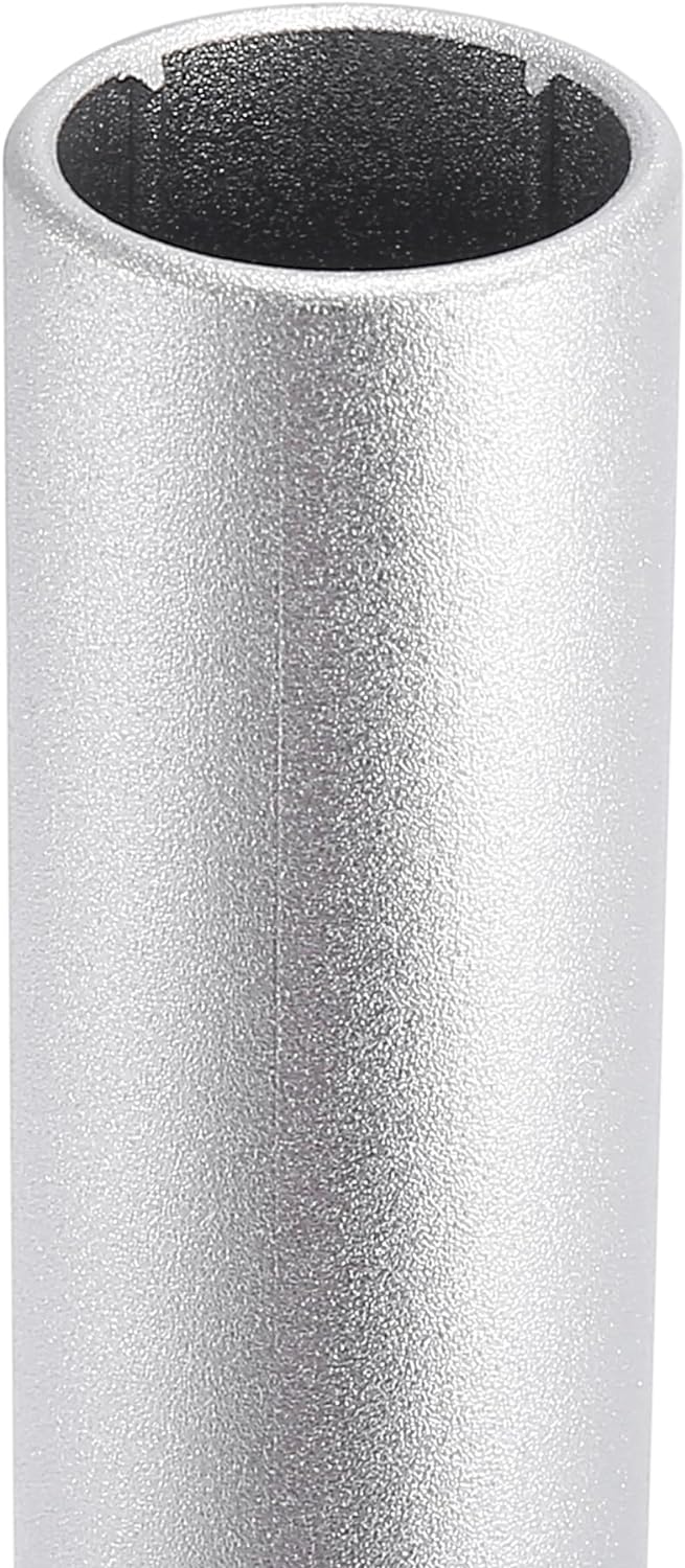 X AUTOHAUX Fahrrad Sattelstütze Aluminiumlegierung Sattelstützenrohr Silber 27.2 mm x 450 mm