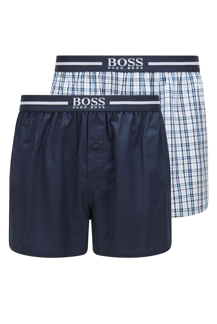 BOSS Herren Boxershorts, 2er Pack M Dark Blue405, M Dark Blue405