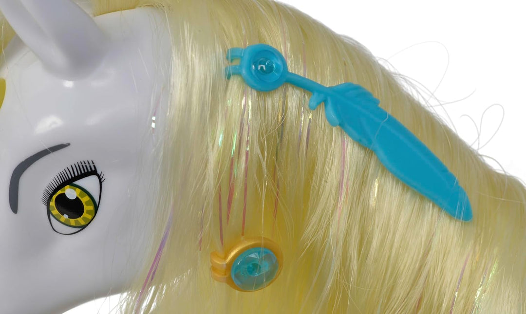 Simba 109480093 - Mia and Me Einhorn Onchao, mit beweglichen Flügeln, Haarclips, Bürste zum Frisiere