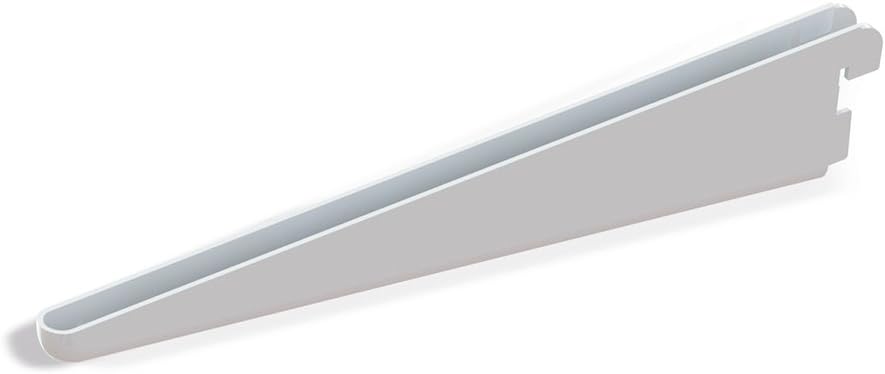Emuca - Regalwinkel für Leistenprofil, doppelte Bohrung, Durchlass 32 mm 470mm, Set aus 20 Stück, We
