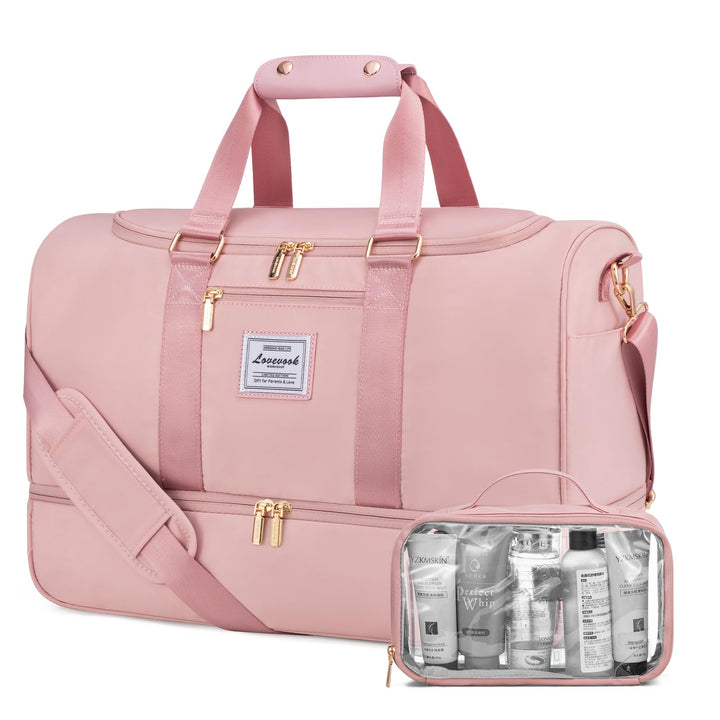 LOVEVOOK Reisetasche Sporttasche Damen, Kliniktasche Geburt Weekender Damen mit Kulturtasche, Schuhf