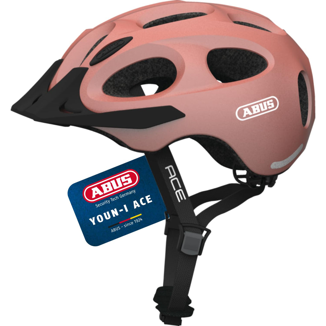 ABUS Stadthelm Youn-I ACE - Fahrradhelm für den Alltag - mit integriertem LED-Rücklicht - für Damen