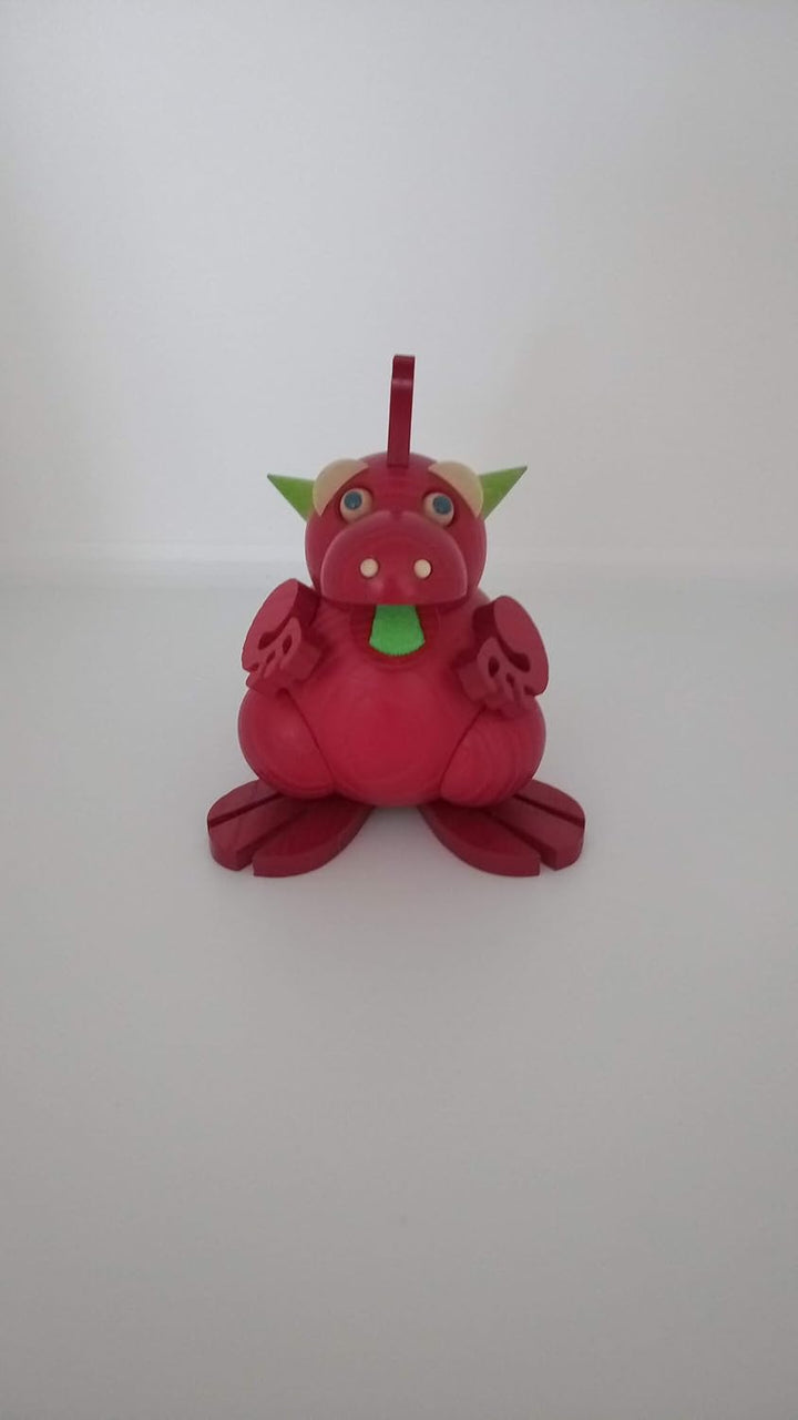 Seiffener Volkskunst | Kugelräucherfigur 12 cm | Räucherdrache | Räuchermännchen | Original Erzgebir