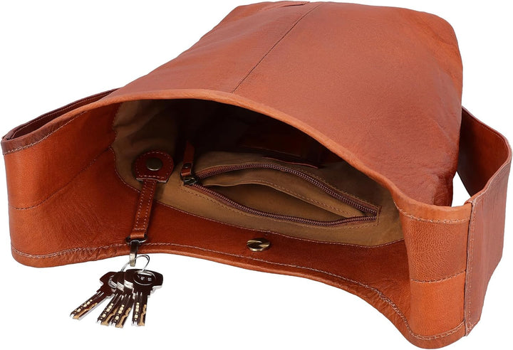 Gusti Umhängetasche Leder - Josephine Damen, Cognac