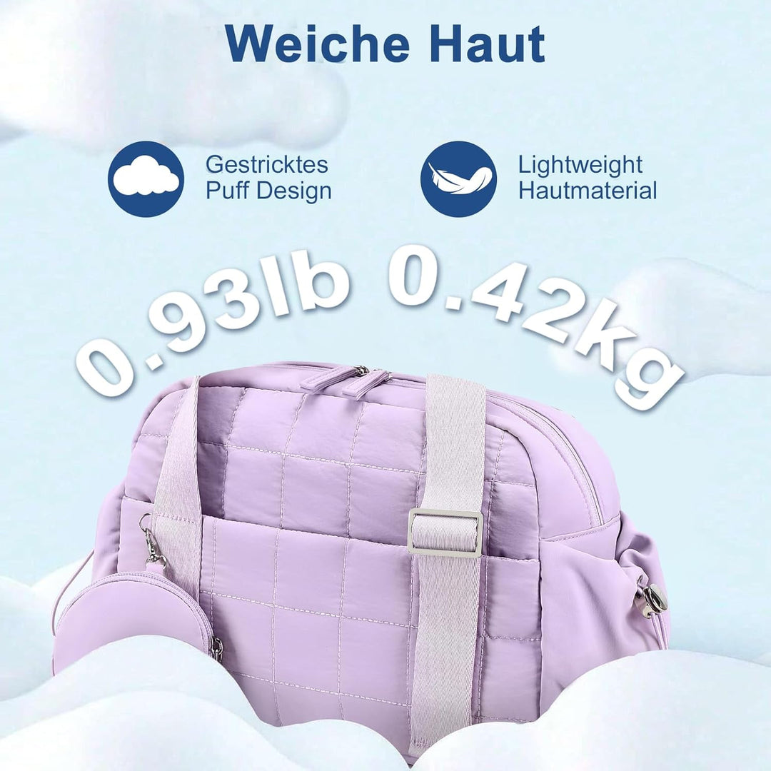 LEDAOU Mini Sporttasche für Damen, Kleiner gepolsterter Turnbeutel mit Nassfach und Münztasche, Leic