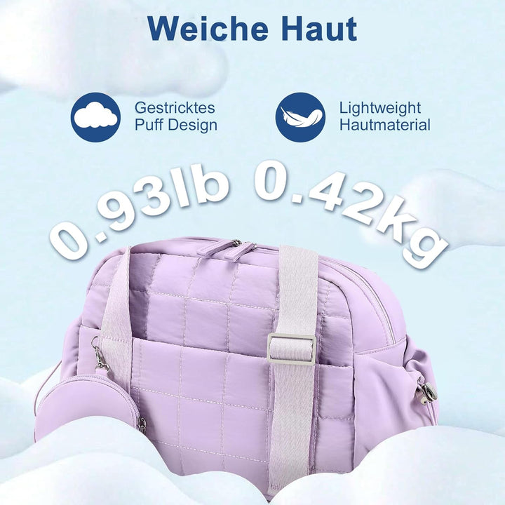 LEDAOU Mini Sporttasche für Damen, Kleiner gepolsterter Turnbeutel mit Nassfach und Münztasche, Leic