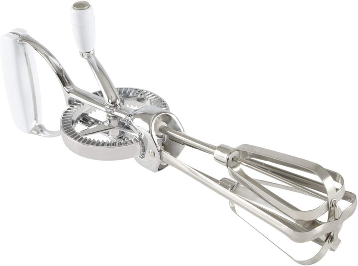 G S D Haushaltsgeräte Handrührer mit Kurbel, 18/8 Edelstahl, Silber