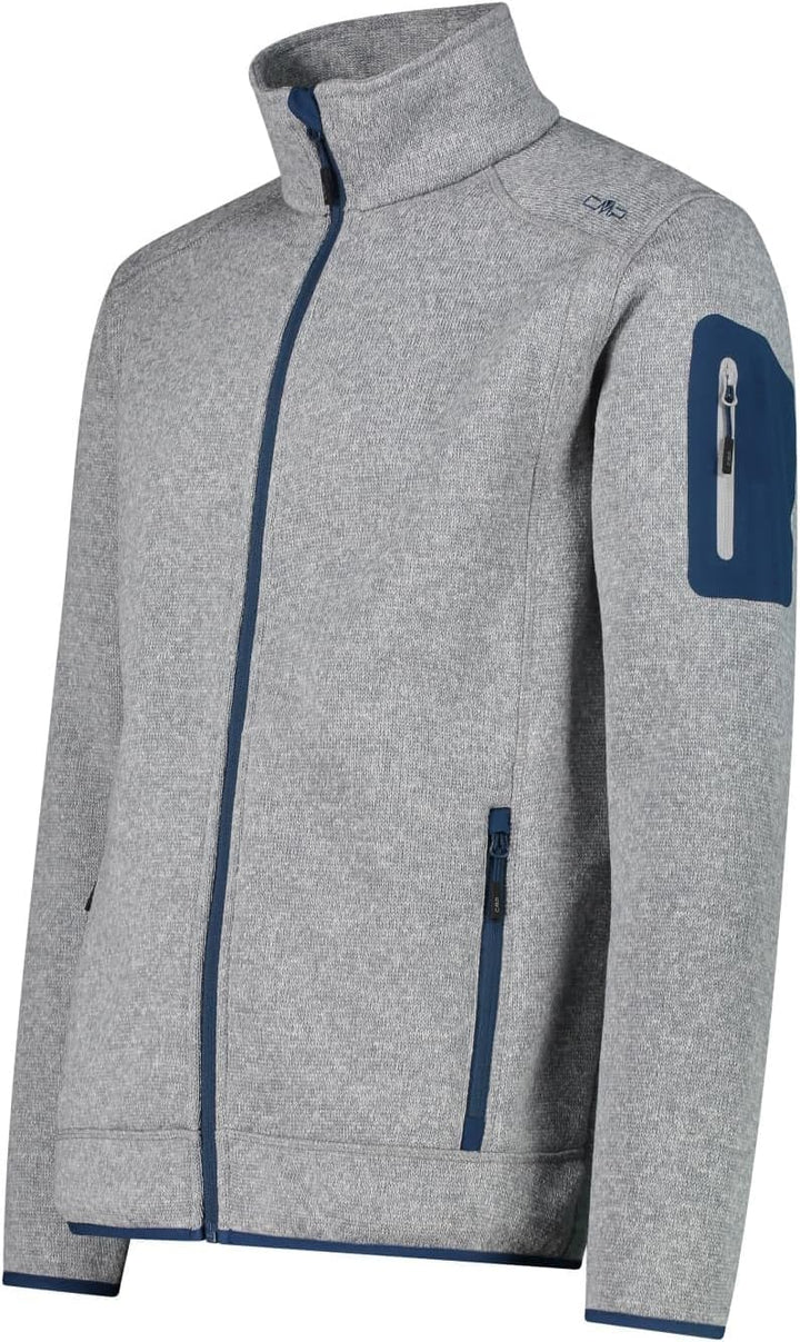 CMP Herren Jacke Fleece, 3H57557 52 20UR CEMENTO-BLUESTEEL, 52 20UR CEMENTO-BLUESTEEL