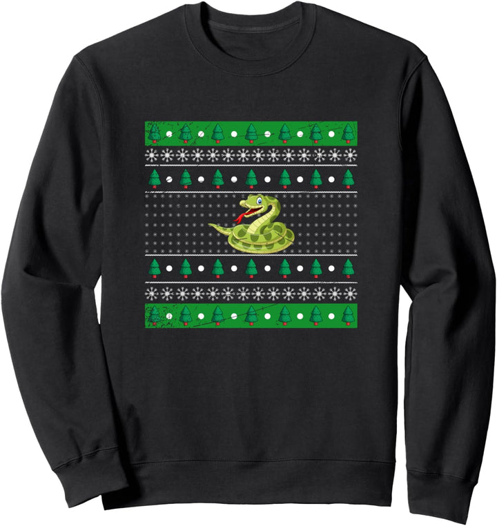 Weihnachten Geschenk Reptilien Ugly Christmas Schlange Sweatshirt
