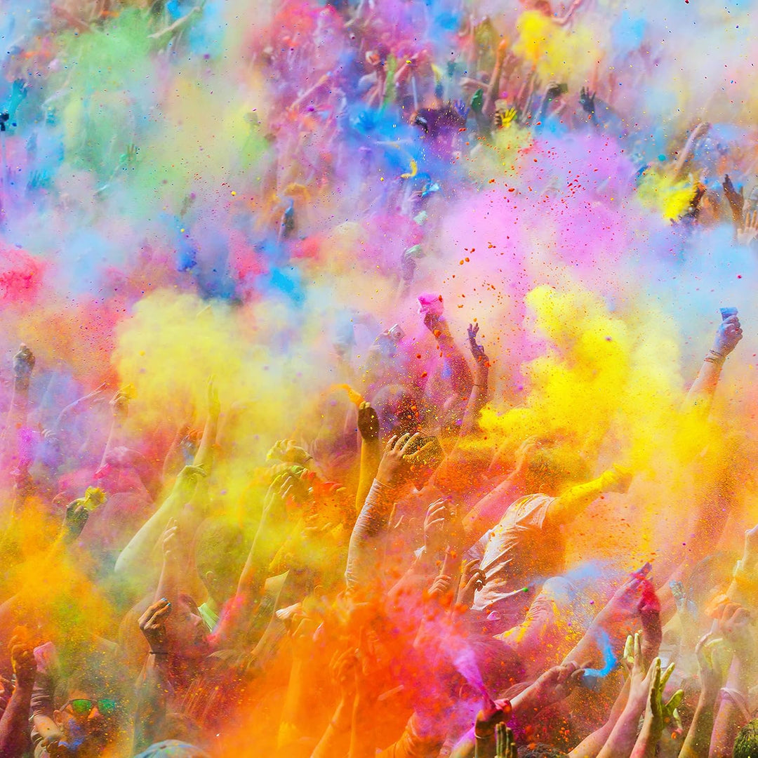 POLVO HOLI - 80 Beutel mit 100g Pulver Holi - Holi Gulal Powder - 8, Holi Gulal Pulver - 8 Farben, 8