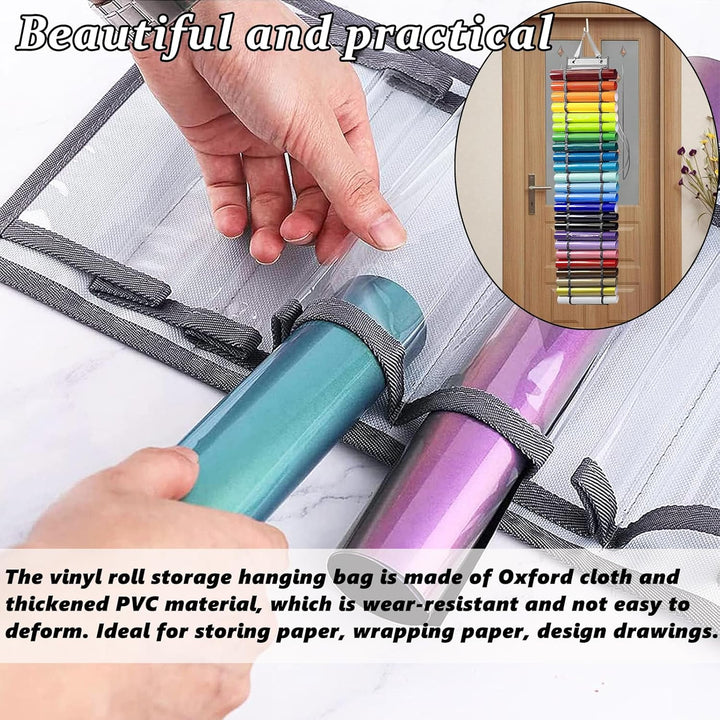 Begpoee Vinyl-Rollen-Organizer, Vinylrollenhalter Wandhalterung, Vinyl Rollenhalter, Vinyl Organizer
