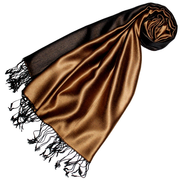Lorenzo Cana Luxus Damen Pashmina Wendeschal 70% Seide 30% Viskose Schaltuch 70 cm x 190 cm zweifarb