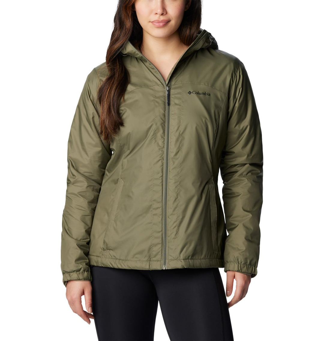 Columbia Damen Switchback Iii Jacke, Wasserdicht & Atmungsaktiv, Verstaubar Regenjacke 1X Steingrün,
