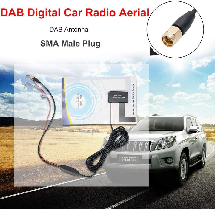 Dab Antenne Autoantennenadapter, Riloer Autoantenne DAB DAB + Digitale Autoradioantenne SMA Antenne