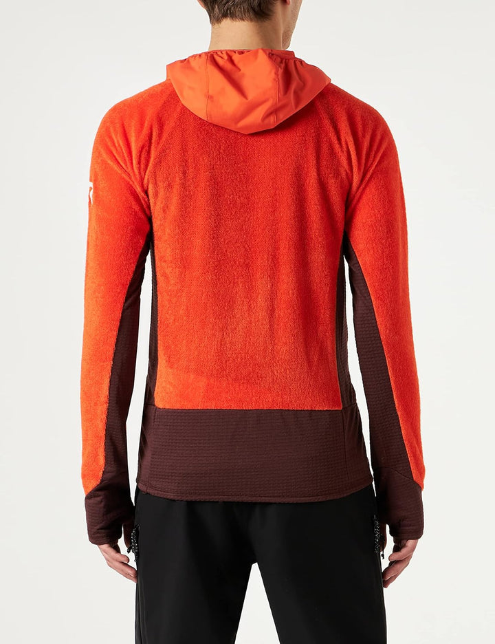 Rock Experience Herren Pinnacle Hoodie Fz Jacket L 0630 FLAME+0413 BITTER CHOCOLATE, L 0630 FLAME+04
