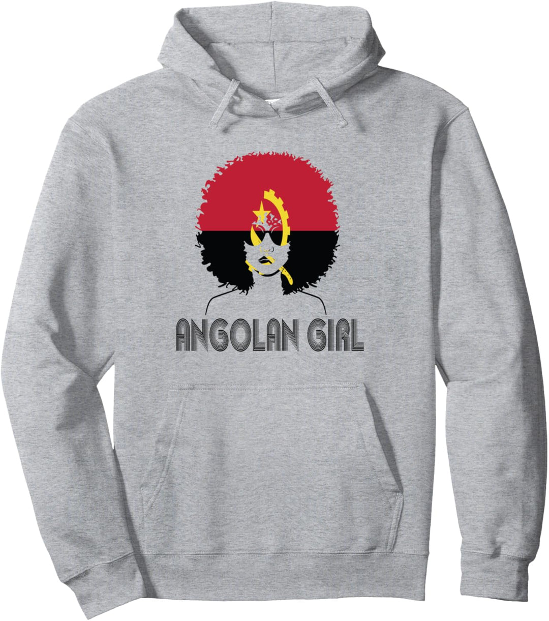 Angola Angolan Girl Melanin Schwarz Afro Naturhaar Frau Pullover Hoodie