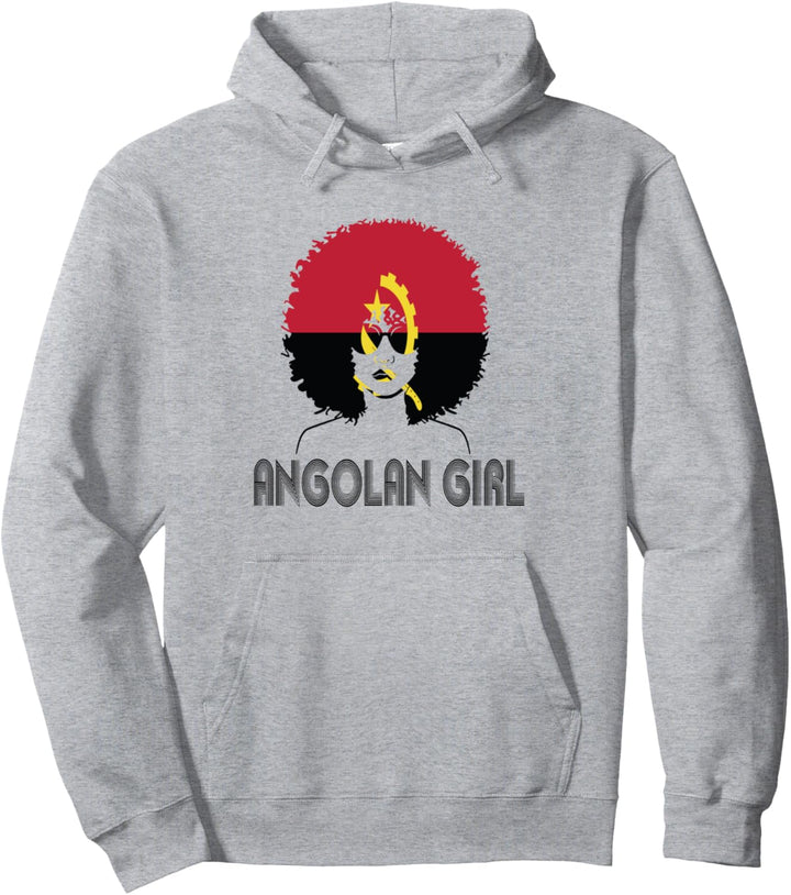 Angola Angolan Girl Melanin Schwarz Afro Naturhaar Frau Pullover Hoodie