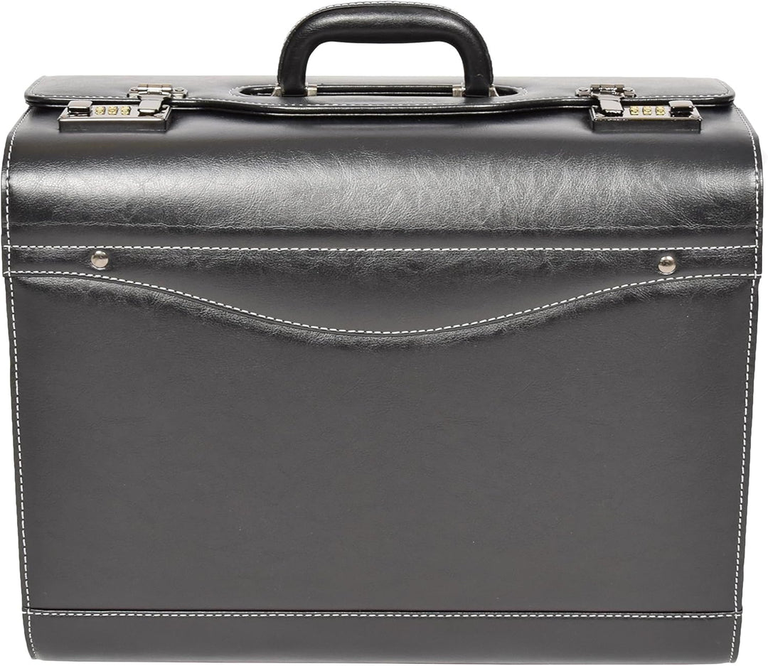 Pilotenkoffer Aktenkoffer Laptop Travel Doctor Rep Bag Kombinationsschloss HOL3196 Schwarz