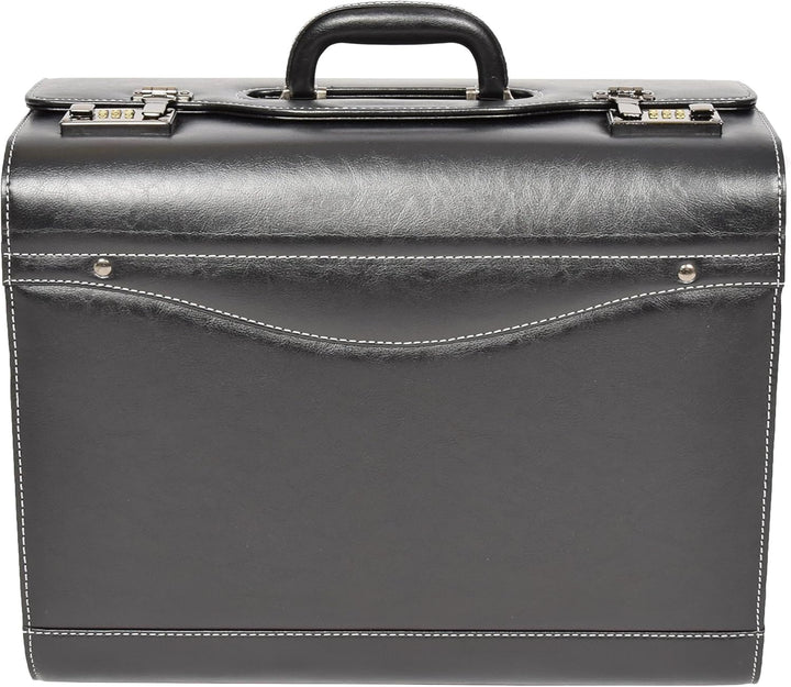 Pilotenkoffer Aktenkoffer Laptop Travel Doctor Rep Bag Kombinationsschloss HOL3196 Schwarz