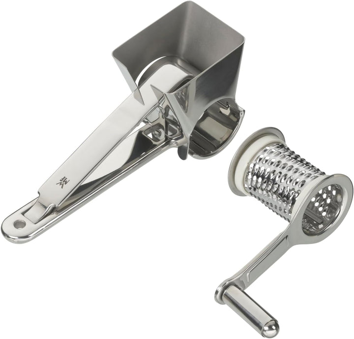 WMF Gourmet Parmesanreibe Kurbel 18 cm, Parmesanmühle, Käsereibe mit Kurbel, Edelstahl, spülmaschine
