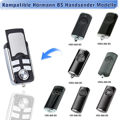 Garagentor Fernbedienung Kompatibel mit Hörmann BiSecur Handsender HSE2-868-BS HSE4-868-BS für Supra