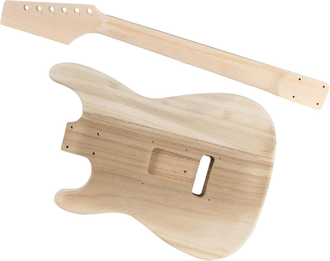 Rocktile DIY Strat Bausatz E-Gitarre - "Do-it-yourself" Bausatz Strat-Style - Korpus: Paulownia - Ha