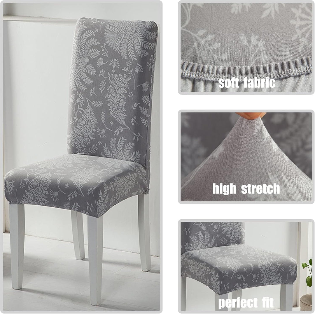 HZDHCLH Stuhlhussen 4er Set Stuhlbezüge Stretch abnehmbar, waschbar, Esszimmerstuhl-Schutzsitz für H