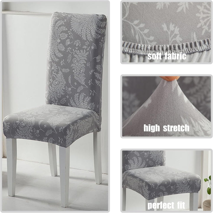 HZDHCLH Stuhlhussen 4er Set Stuhlbezüge Stretch abnehmbar, waschbar, Esszimmerstuhl-Schutzsitz für H