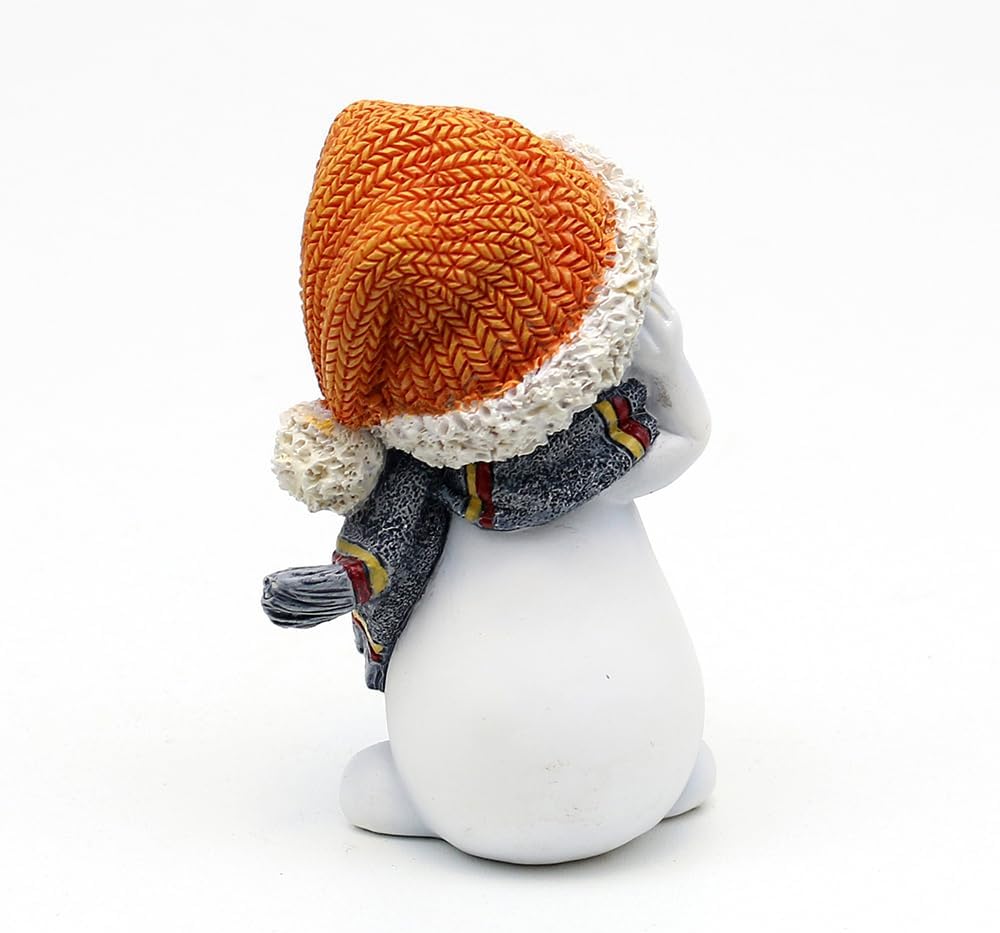 Schneekinder - Nichts hören, sehen, Sagen - mit Mütze und Schal in orange, grün und rot, als 3er Set