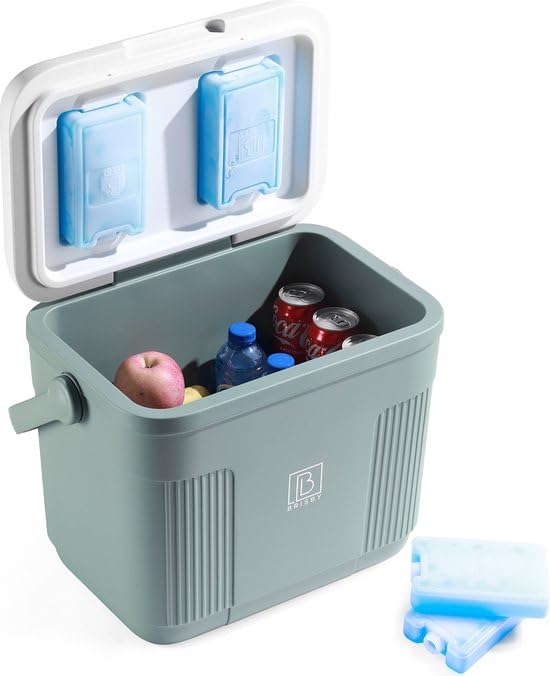 Brisby Kühlbox - 13 und 22 Liter, 18 Stunden warm - 40 Stunden kühl - Inklusive Kühlelemente 450 ML