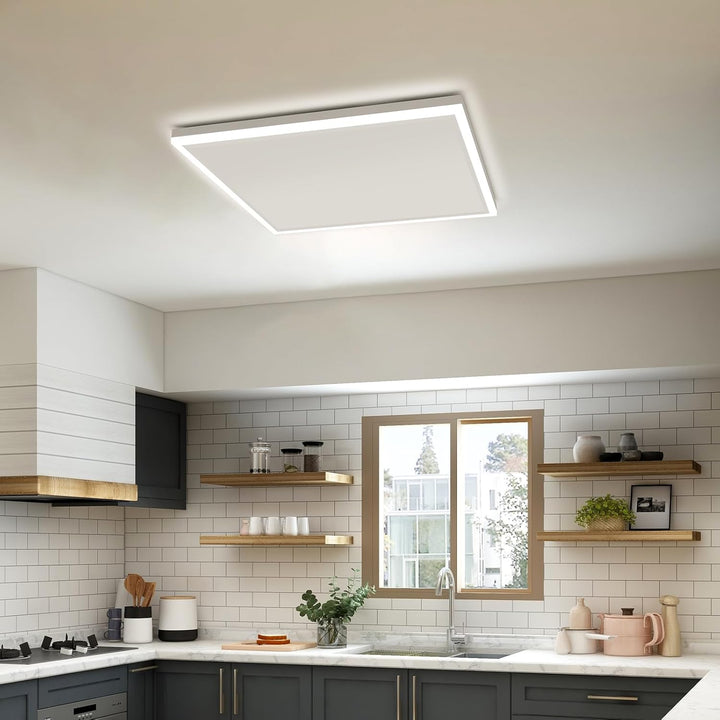 Infrarotheizung mit Thermostat 400 Watt, Deckenheizung Infrarot mit LED Beleuchtung, Infrarotheizung