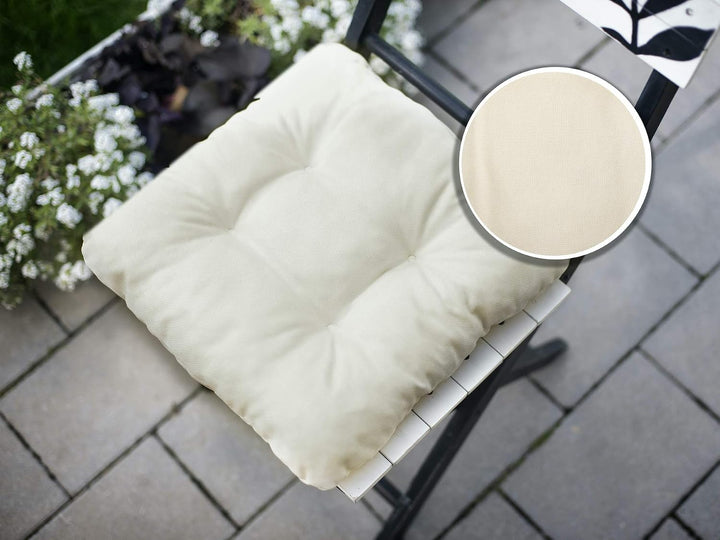 sunnypillow 4er Set Stuhlkissen 40x40 cm Bequeme 8cm Polsterauflage Auflage für Stühle/Bänke in Haus