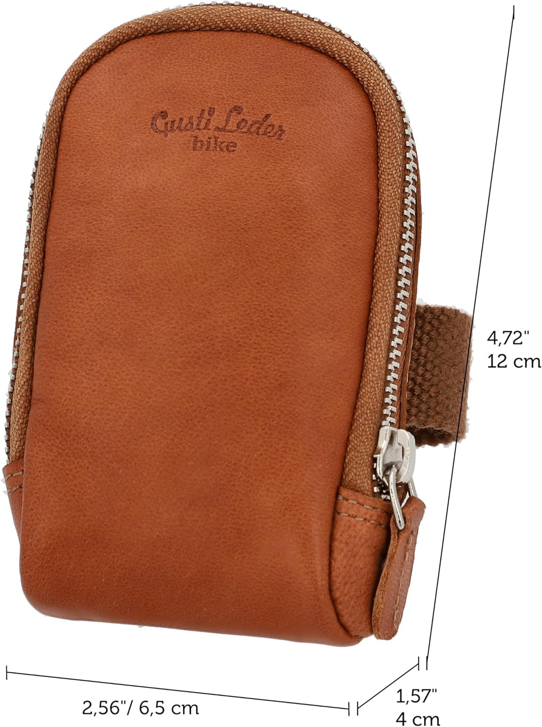 Gusti Satteltasche Leder- UDO B. Schlauchtasche mit wasserfestem Fahrradtasche für Werkzeug Ledertas