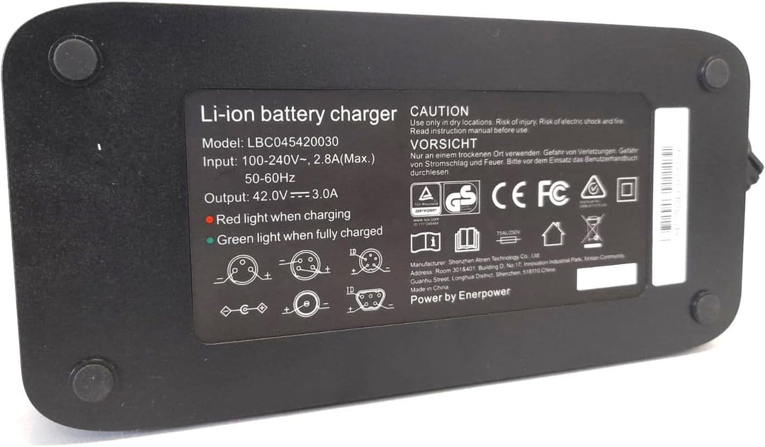 Enerpower Ladegerät 42V für 36V Akku VANMOOF S3 und X3 (3A Ausgang (125 Watt)), 3A Ausgang (125 Watt