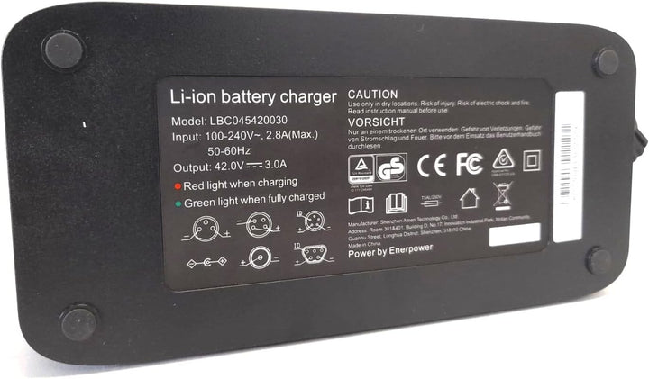 Enerpower Ladegerät 42V für 36V Akku VANMOOF S3 und X3 (3A Ausgang (125 Watt)), 3A Ausgang (125 Watt