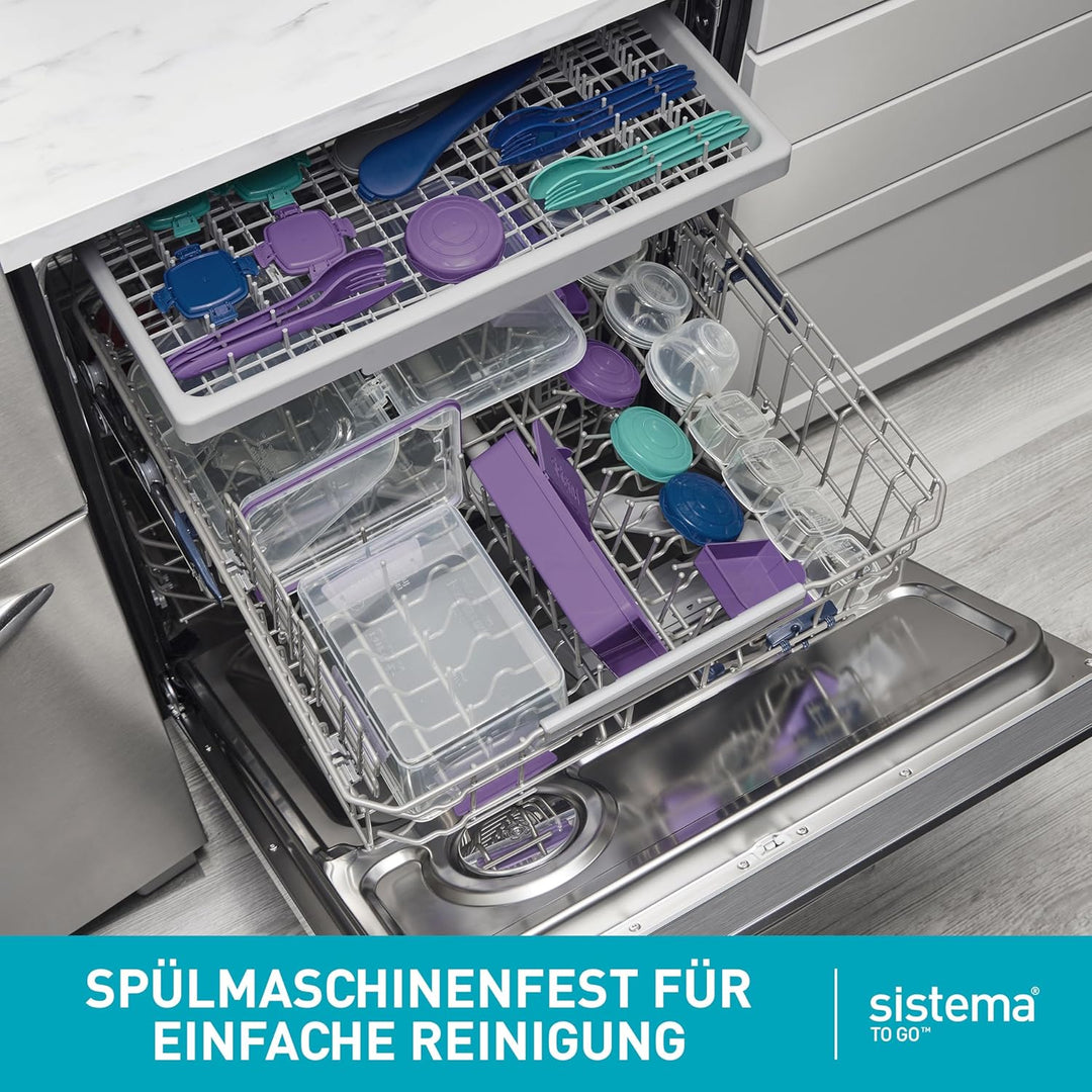Sistema TO GO Dressingbehälter | Frischhaltedosen/Sossenbehälter mit Deckel | 35 ml | BPA-frei | bla