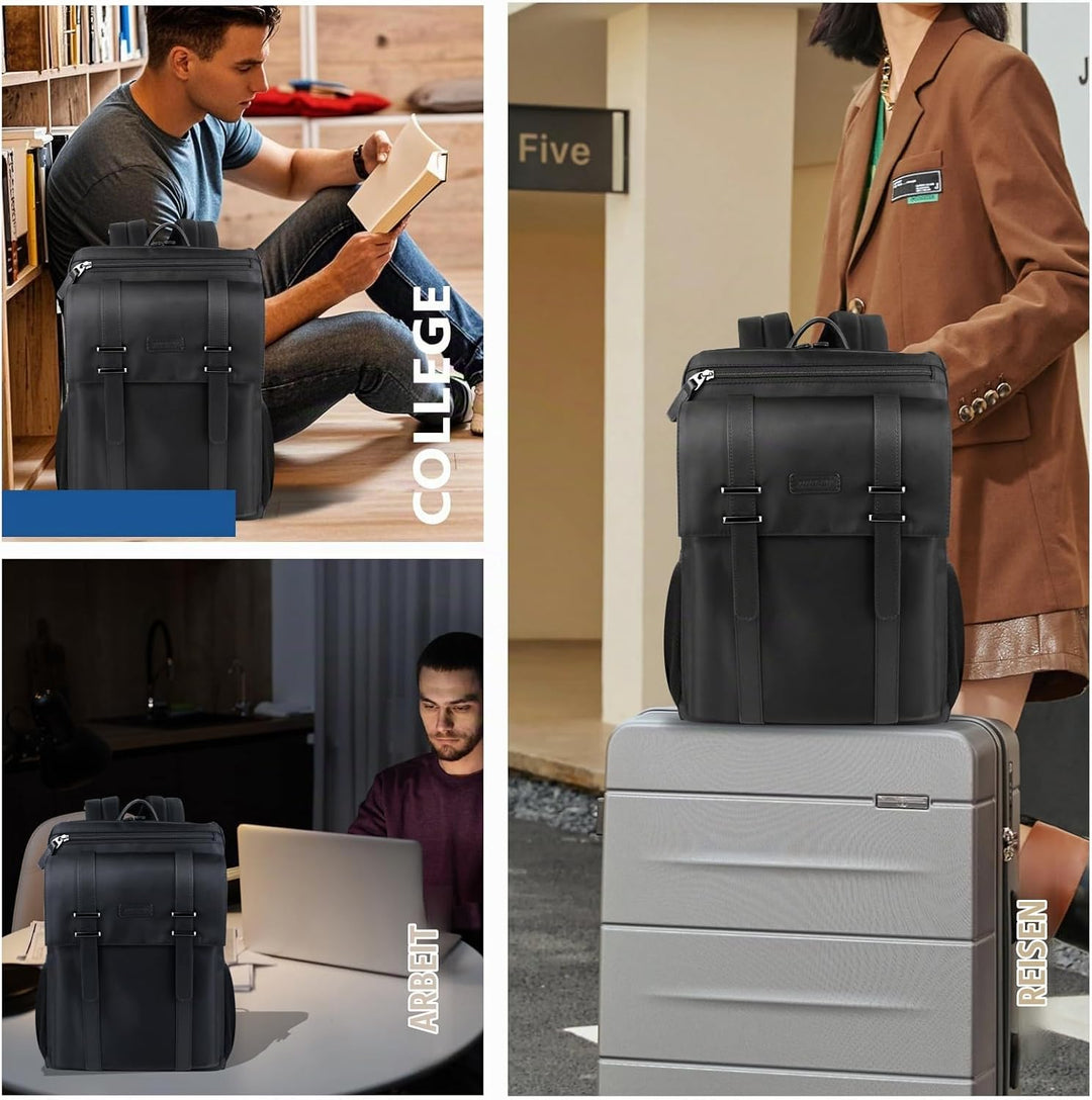 Dobaly Laptop Rucksack Wasserdicht für Damen &amp; Herren - Laptopfach Daypack für Arbeit Business Radfa