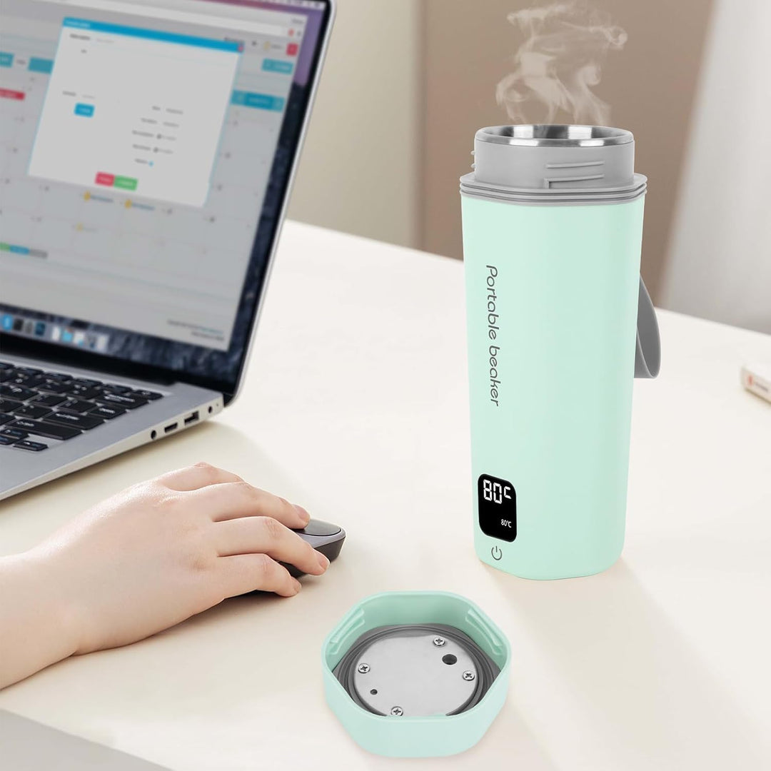 Reise Wasserkocher Klein Elektrische 450ML, Reise Elektrisch Wasserkocher 6Temperaturoptionen, Tragb