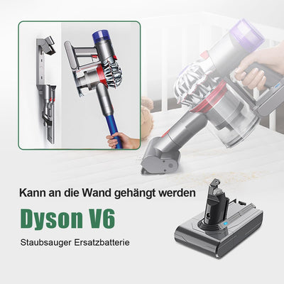 6, 000Ah Akku für Dyson V6,Ersatzakku für Dyson V6 Lithium Ionen V6 DC62 DC61 DC59 DC72 DC74 Dyson V