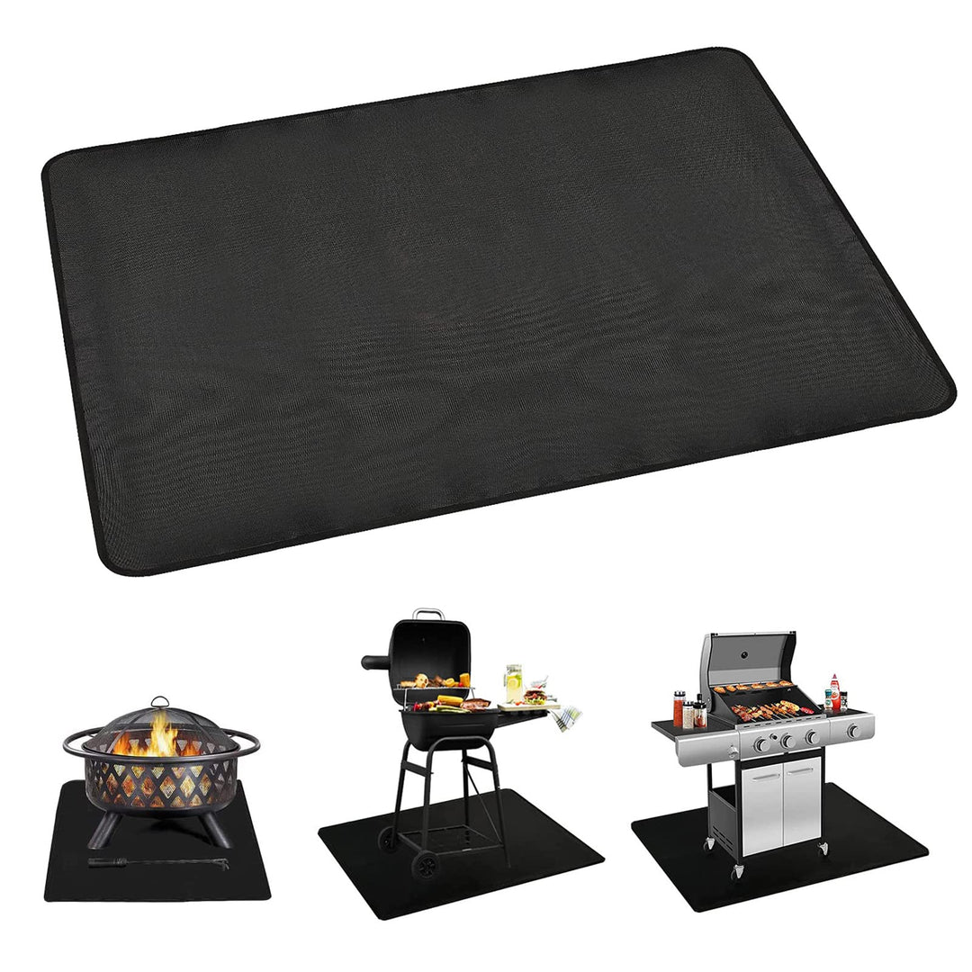 Feuerschale Matte Feuerstelle Unterlage 3 Schicht Grosse Schwarz Rechteck Feuerstellenmatte Grillmat