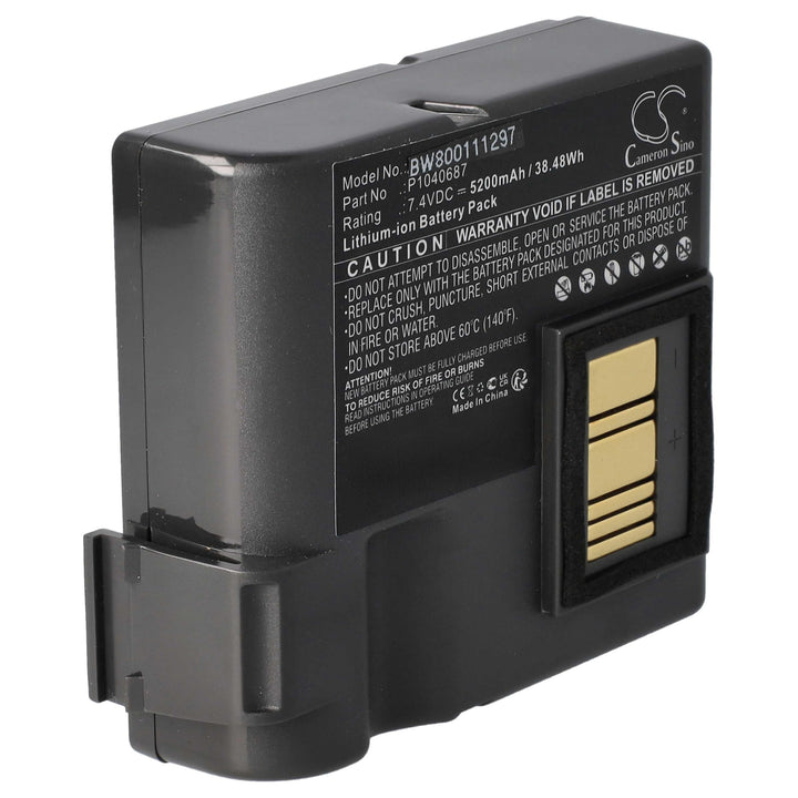 vhbw Akku kompatibel mit Zebra QLN420, ZQ630 Drucker Kopierer Scanner Etiketten-Drucker (5200 mAh, 7