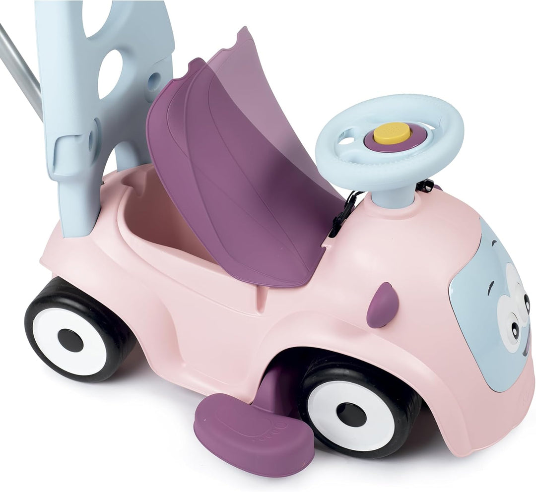 Smoby - Maestro Balade Rose - Komfortables Rutscherfahrzeug mit 3 Verwendungsfunktionen, Schiebewage
