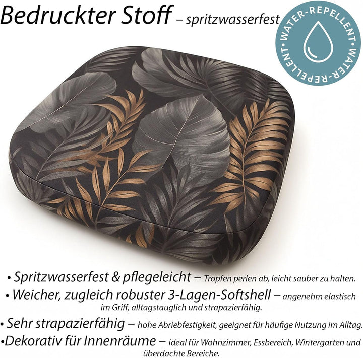 SILUK Sitzkissen 4er Set – Wasserdicht, Weich &amp; Dick, Abnehmbarer Bezug mit Reissverschluss, Outdoor