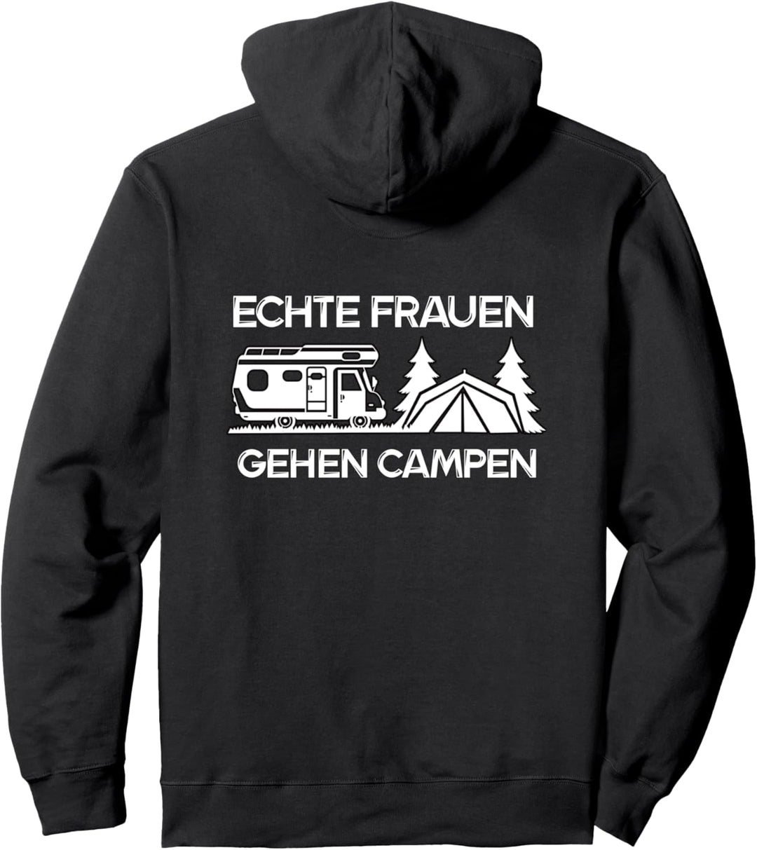 Echte Frauen gehen campen - Camping - Camper Pullover Hoodie