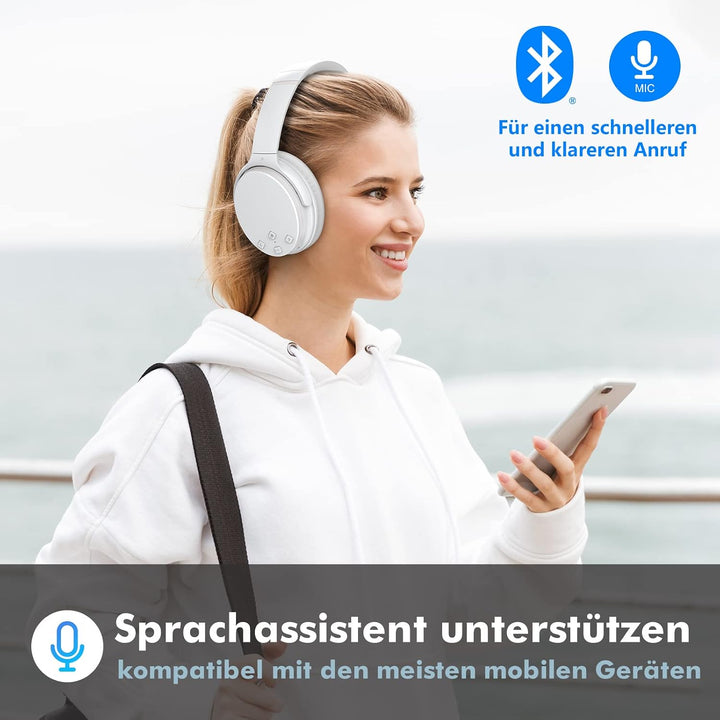 Srhythm NC35 Active Noise Cancelling Kopfhörer Kabellos Bluetooth - LDAC Modus, Schnellladung, 50+ W
