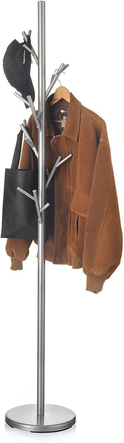 IDIMEX Kleiderständer Garderobenständer Kleiderstange Garderobe ZENO Metall grau lackiert, Grau
