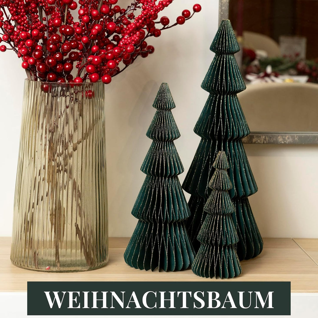 Weihnachtsbaum & Weihnachtsdeko - Deko für Zuhause, oder Büro - tischdeko Weihnachten - 3er-Set Weih