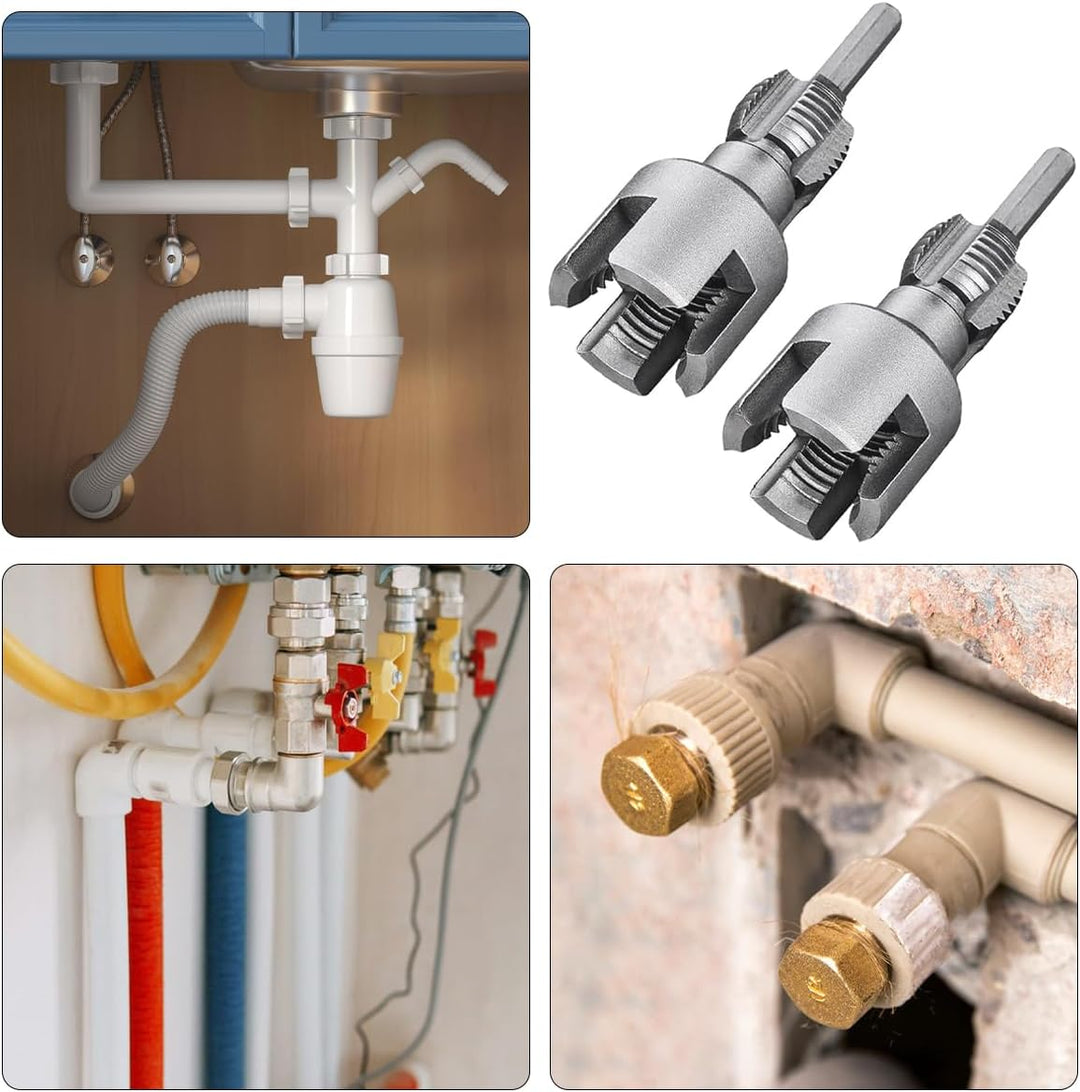 2 in 1 Gewindeschneider für Rohre aus PVC/PPR, 2 Stück integriertes Werkzeug für Innen- und Aussenge