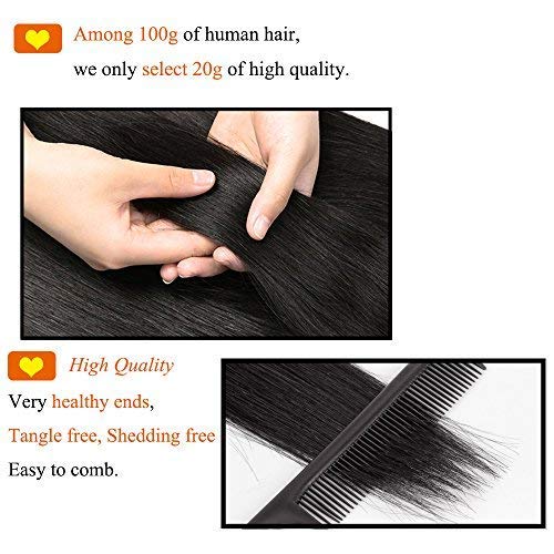 SEGO Clip in Extensions Echthaar Doppelt Tressen Haarverlängerung 8 Teilig 100% Remy Hair für Komple