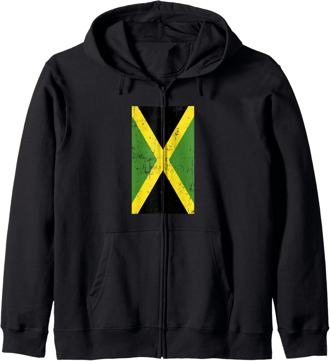 Jamaica Caribbean Island Kingston Distressed Flag Kapuzenjacke
